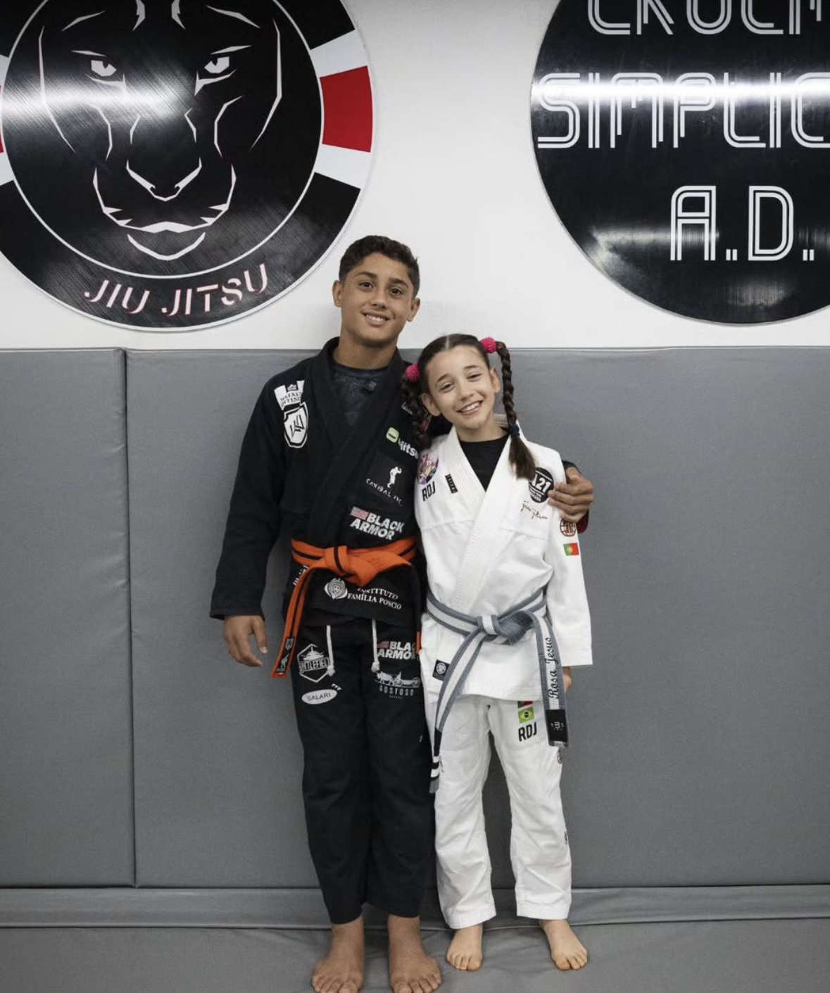 RDJ com um colega de equipa da Academia 21 no tatami